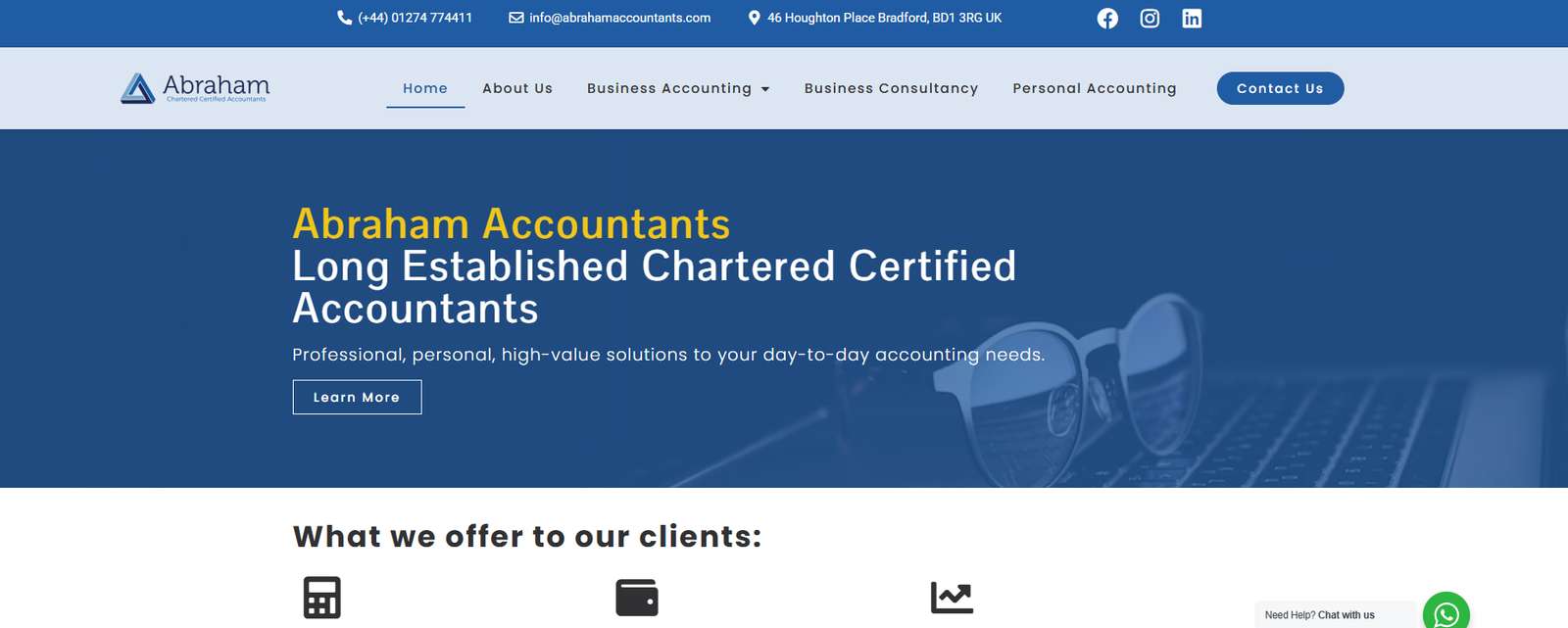 Abrahan Accountants Website