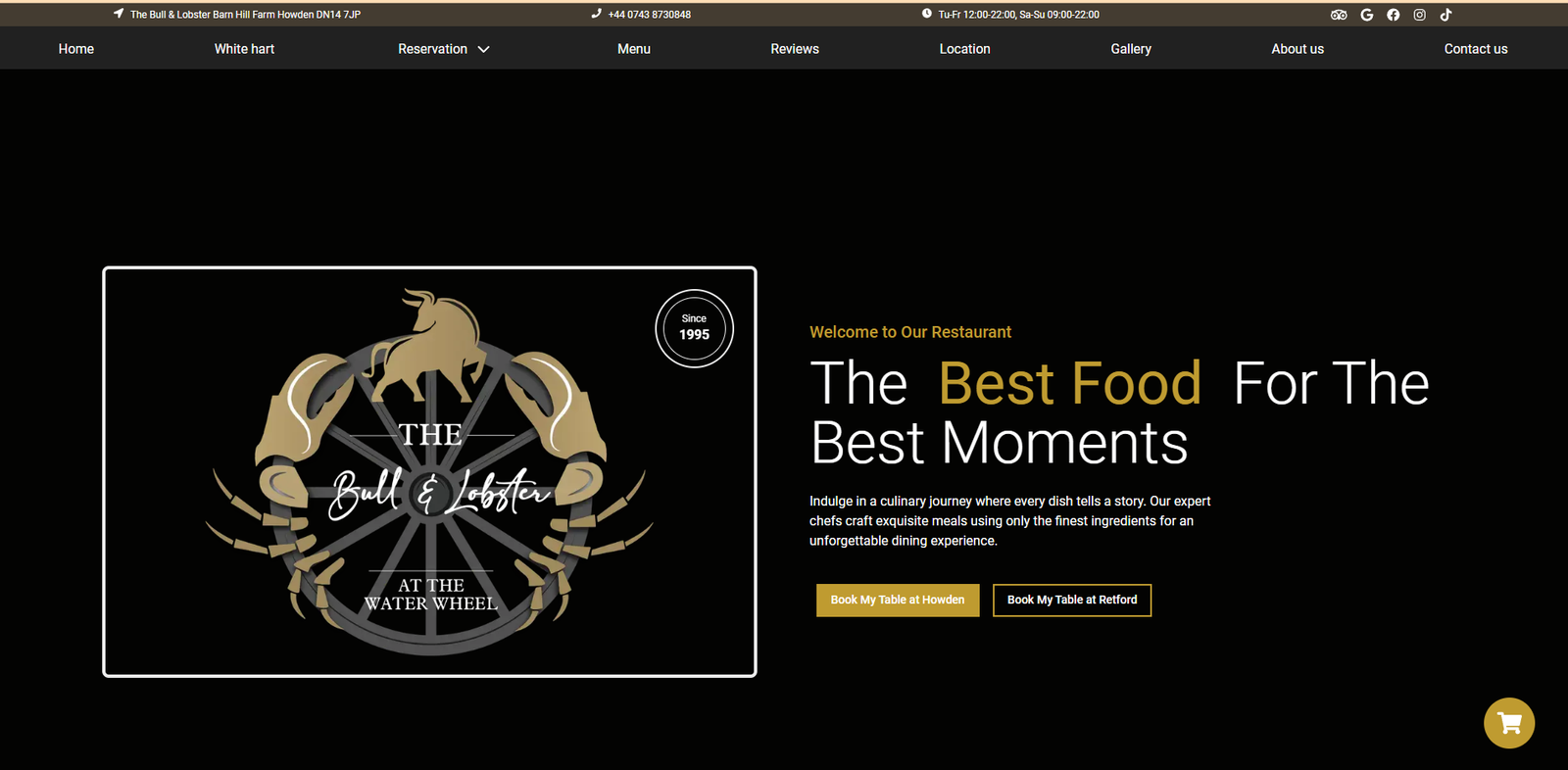 Creative Resturant Website